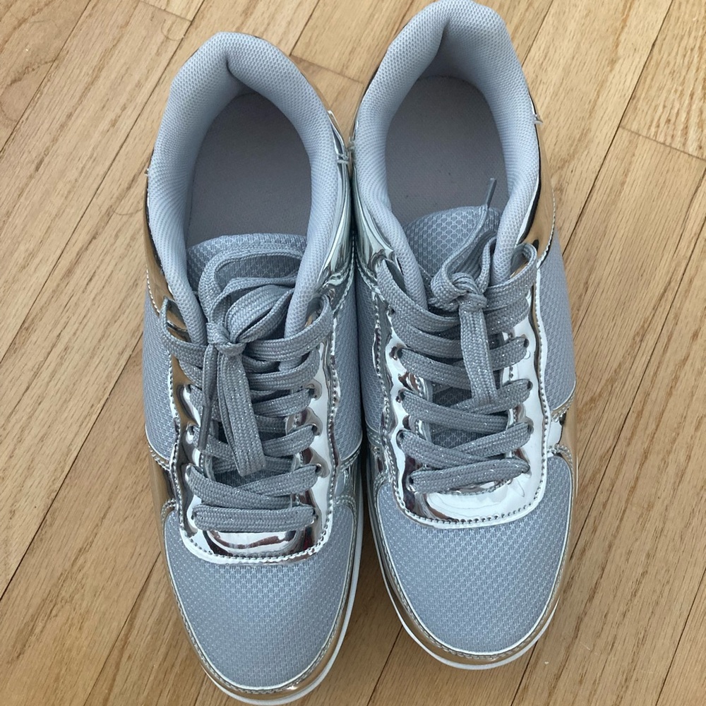 Silver Womens Sneakers